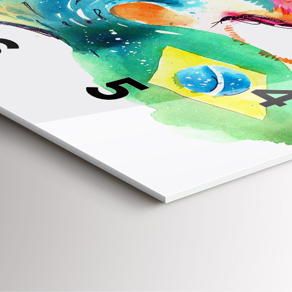 Štvorcové hodiny Kultúra - brazílska vlajka