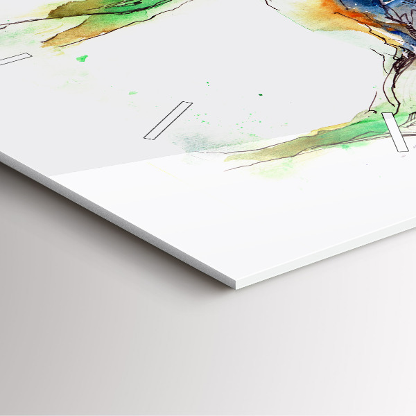 Štvorcové hodiny Los a horská krajina