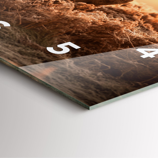 Štvorcové hodiny Jeleň pri východe slnka