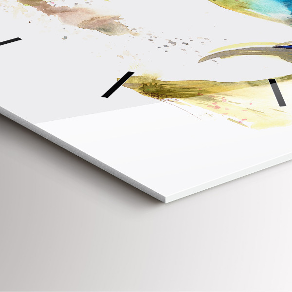 Štvorcové hodiny Maľované hory a kôň