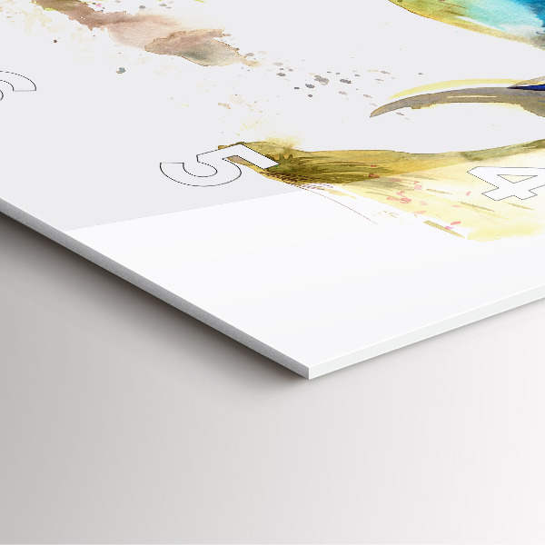 Štvorcové hodiny Maľované hory a kôň