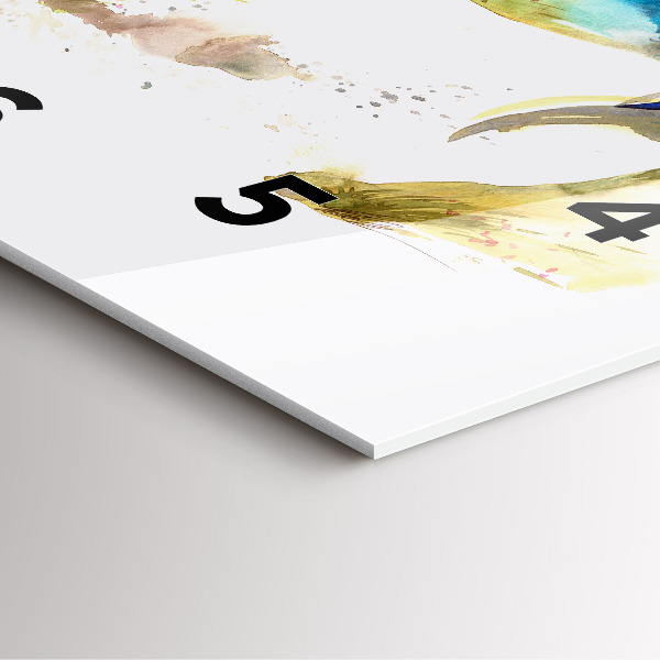 Štvorcové hodiny Maľované hory a kôň