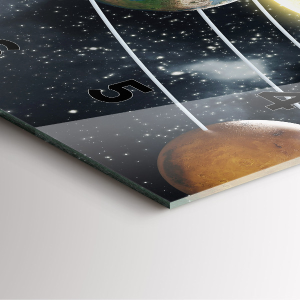 Štvorcové hodiny Slnečná sústava