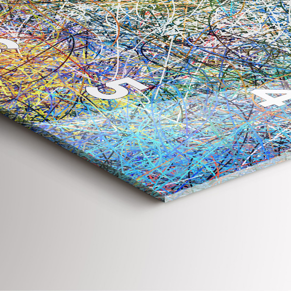 Štvorcové hodiny Abstrakcia - Emócie