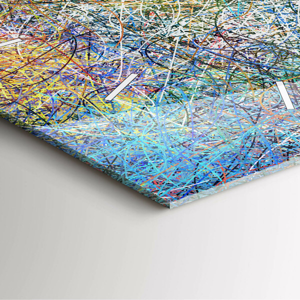 Štvorcové hodiny Abstrakcia - Emócie