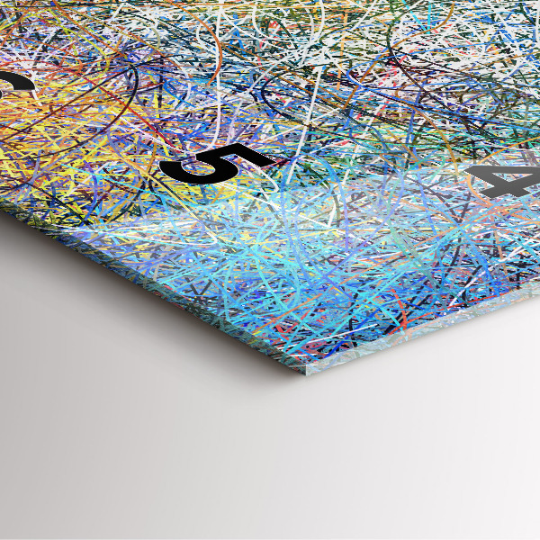 Štvorcové hodiny Abstrakcia - Emócie