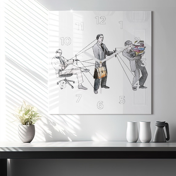 Štvorcové hodiny Bábkoví ľudia