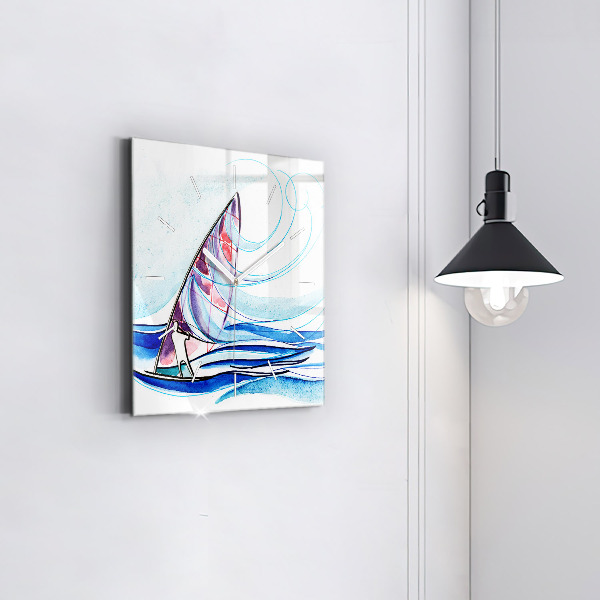 Štvorcové hodiny Surfová doska