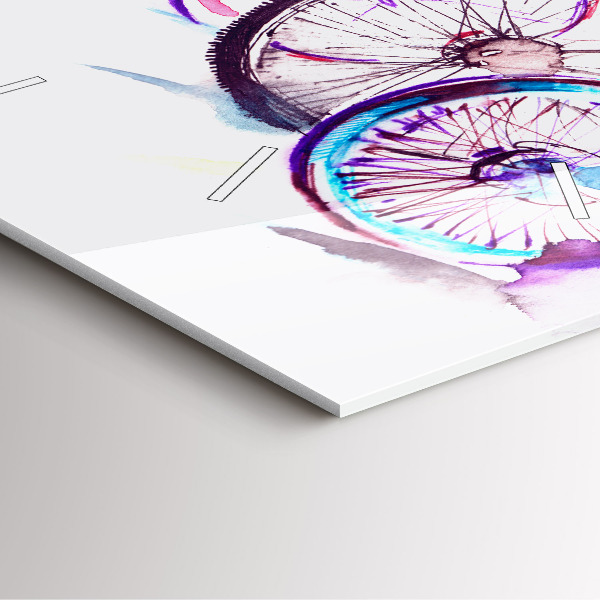 Štvorcové hodiny Farebné mestské bicykle