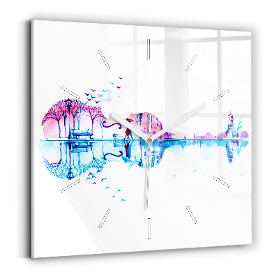 Štvorcové hodiny Jazero Cello Park