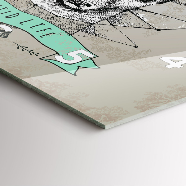 Štvorcové hodiny Hlava jeleňa