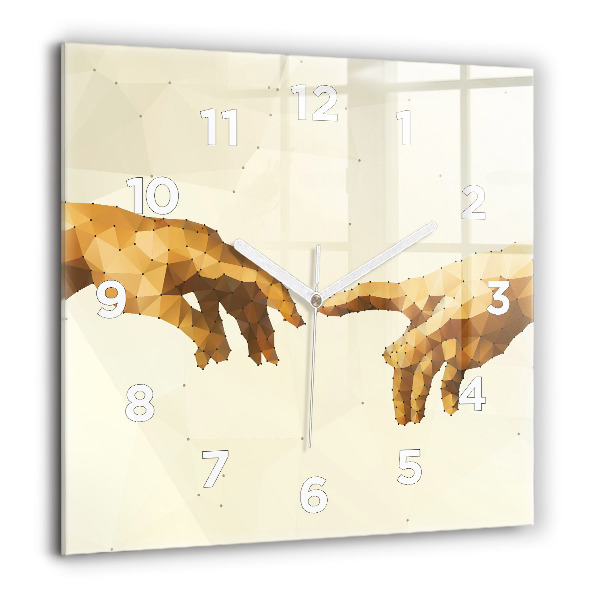 Štvorcové hodiny Stvorenie Adama