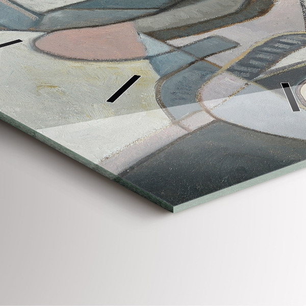 Štvorcové hodiny Abstraktná maľba