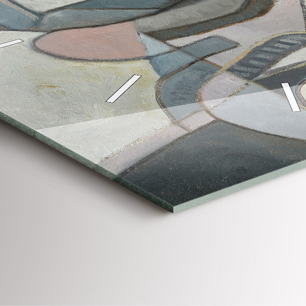 Štvorcové hodiny Abstraktná maľba