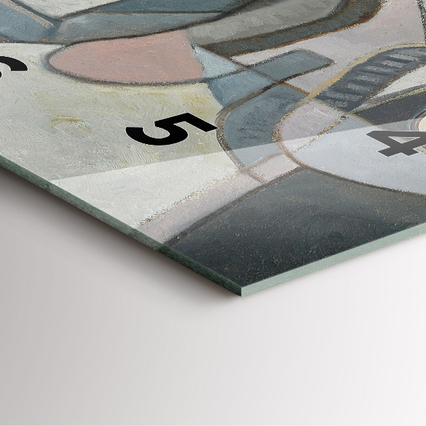 Štvorcové hodiny Abstraktná maľba