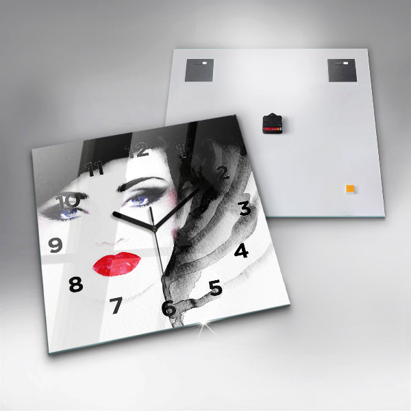 Štvorcové hodiny Portrét ženy