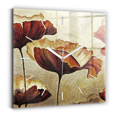 Štvorcové hodiny Maľované maky