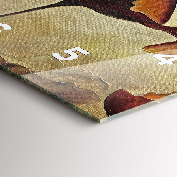 Štvorcové hodiny Maľované maky