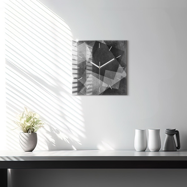 Štvorcové hodiny Geometrická abstrakcia