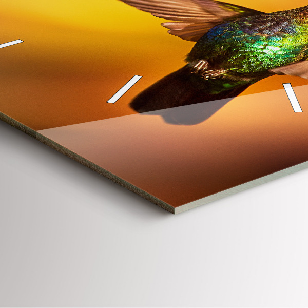 Štvorcové hodiny Kolibrík vták