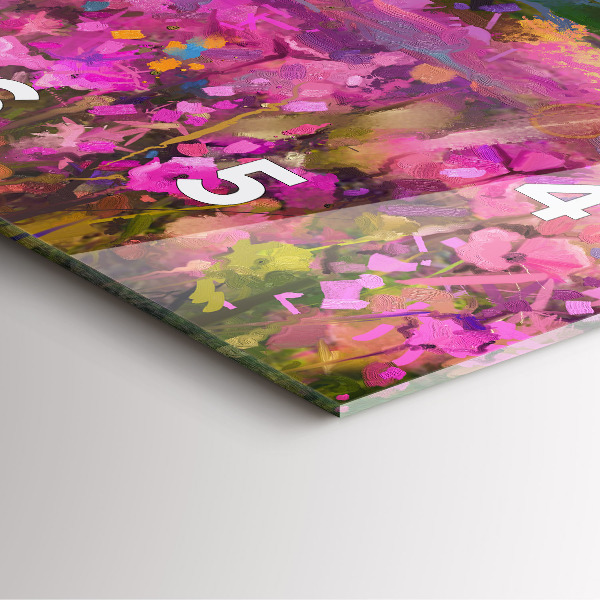 Štvorcové hodiny Krajina prírody a kvetov