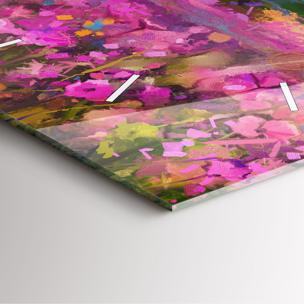 Štvorcové hodiny Krajina prírody a kvetov