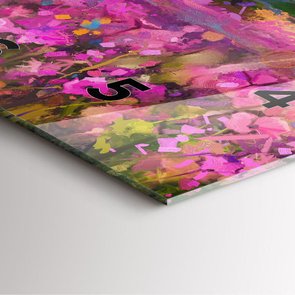 Štvorcové hodiny Krajina prírody a kvetov