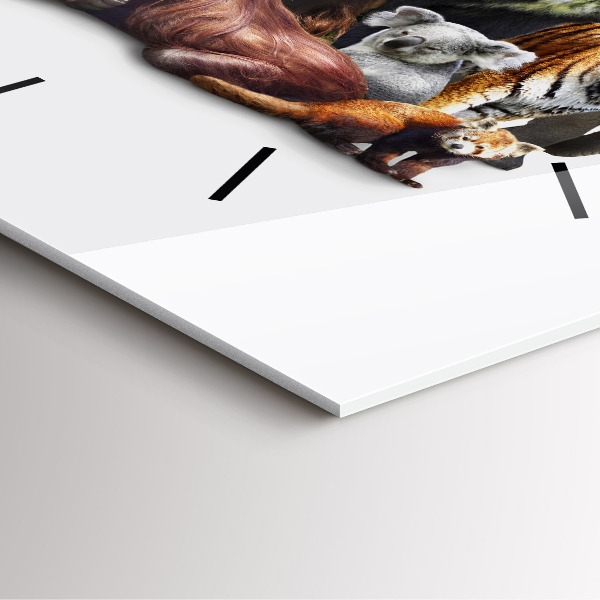 Štvorcové hodiny Divoké zvieratá