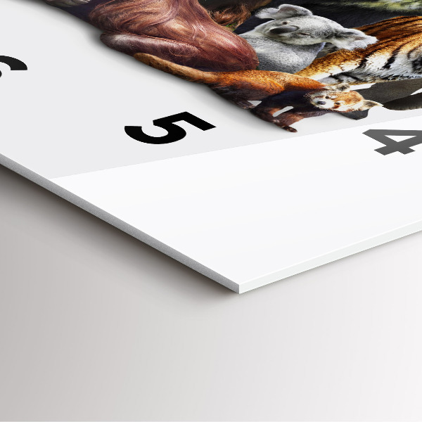 Štvorcové hodiny Divoké zvieratá