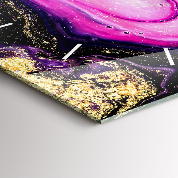 Štvorcové hodiny Mramorová abstrakcia