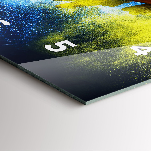 Štvorcové hodiny Farebný papagáj