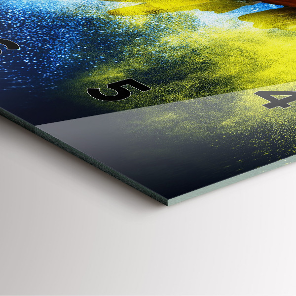 Štvorcové hodiny Farebný papagáj