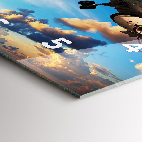 Štvorcové hodiny Lietadlo v oblakoch