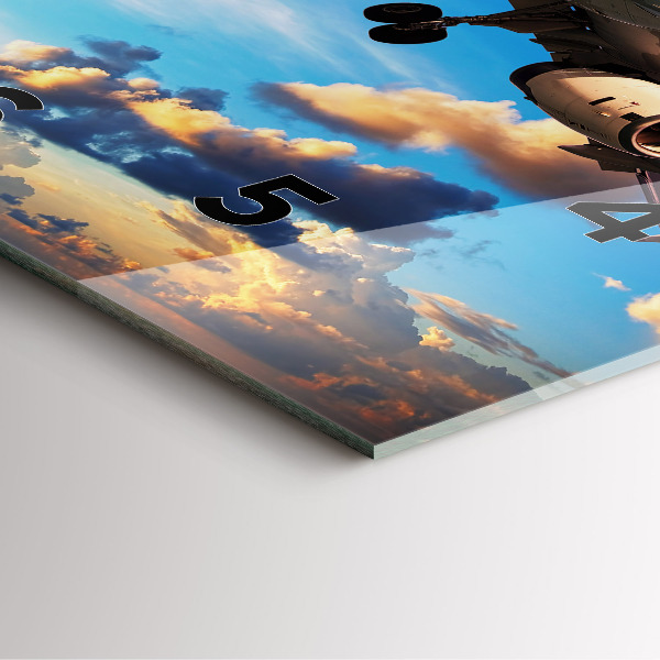 Štvorcové hodiny Lietadlo v oblakoch