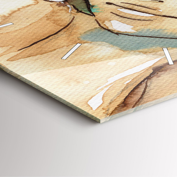 Štvorcové hodiny Abstraktná žena