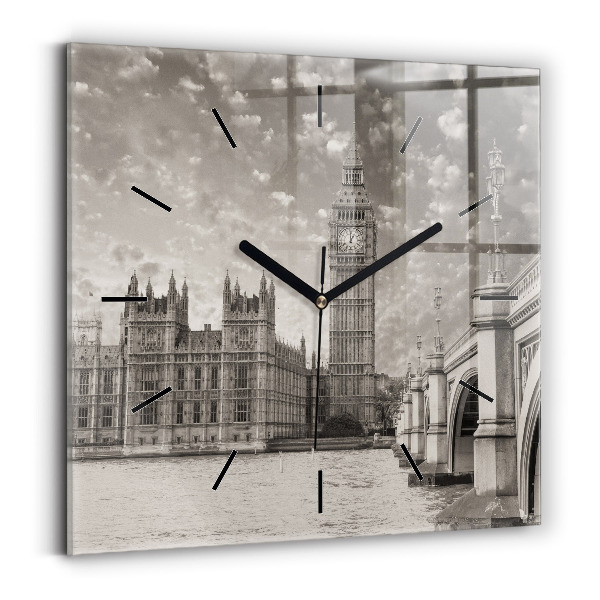 Štvorcové hodiny Londýn Anglicko Big Ben