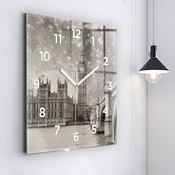 Štvorcové hodiny Londýn Anglicko Big Ben