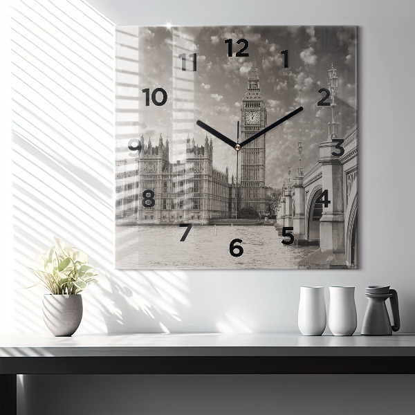 Štvorcové hodiny Londýn Anglicko Big Ben