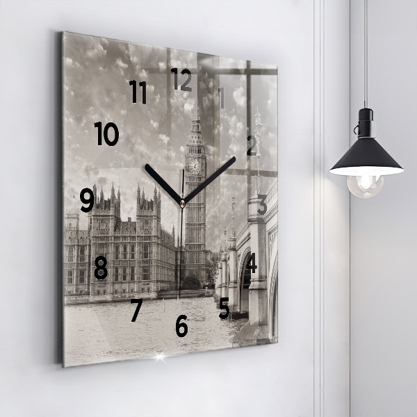 Štvorcové hodiny Londýn Anglicko Big Ben