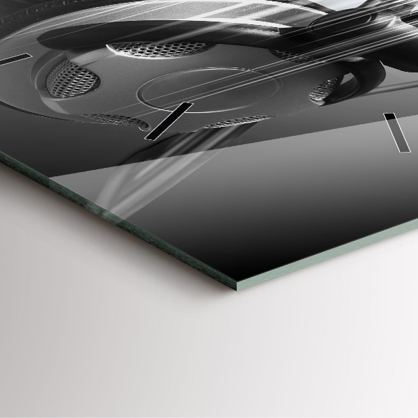 Štvorcové hodiny Mikrofón a slúchadlá