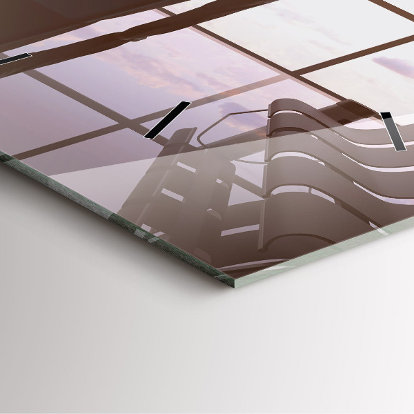 Štvorcové hodiny Muž na letisku