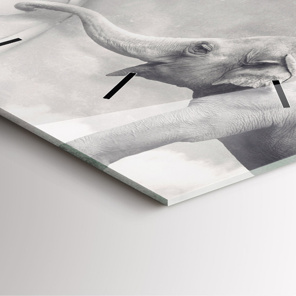 Štvorcové hodiny Slon