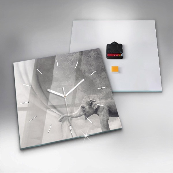 Štvorcové hodiny Slon