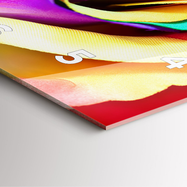 Štvorcové hodiny Dúhová ruža