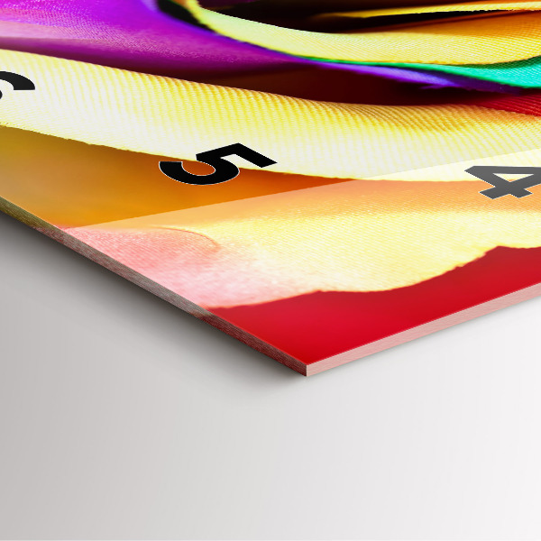 Štvorcové hodiny Dúhová ruža