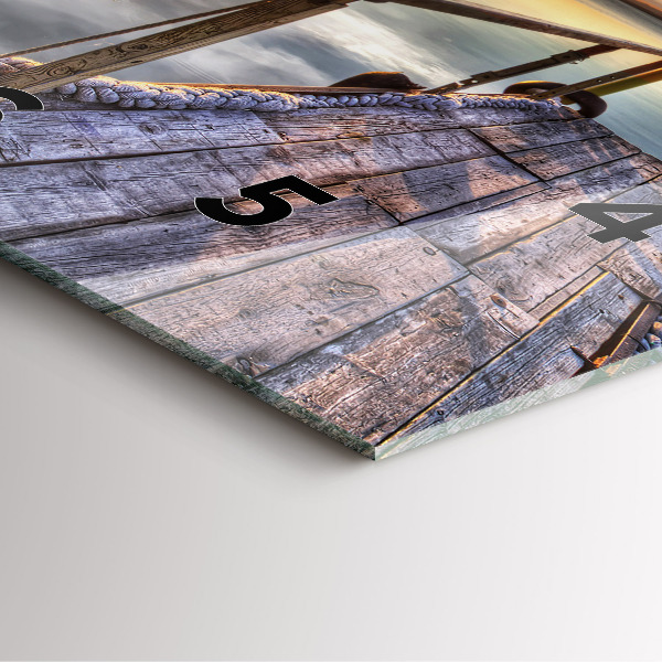 Štvorcové hodiny Západ slnka pri jazere