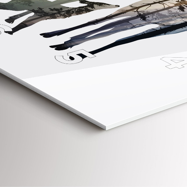 Štvorcové hodiny Rodina jeleňov