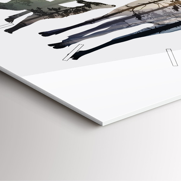 Štvorcové hodiny Rodina jeleňov