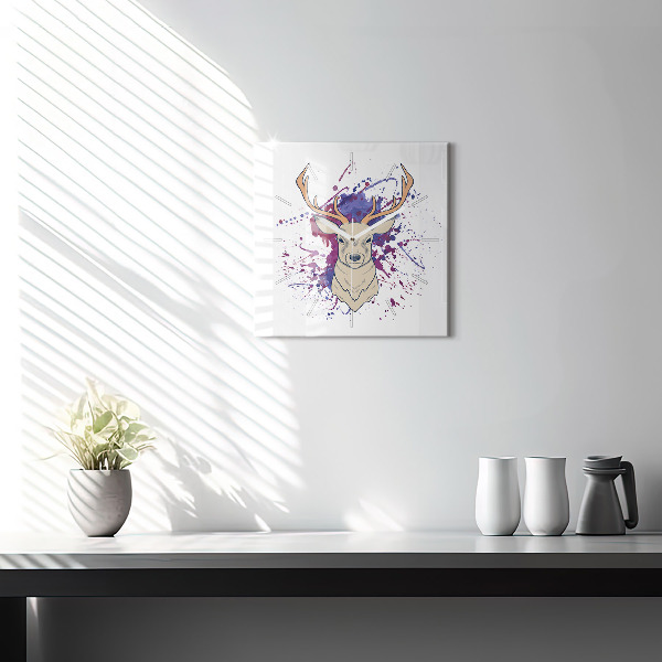 Štvorcové hodiny Jeleň vektorové ilustrácie