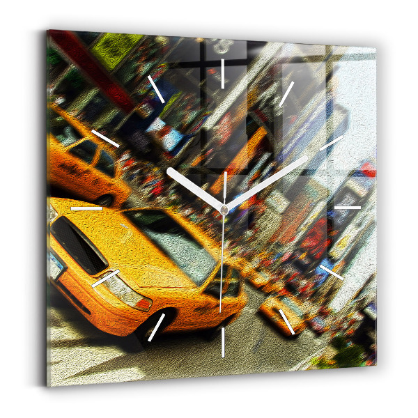 Štvorcové hodiny New York City taxíky